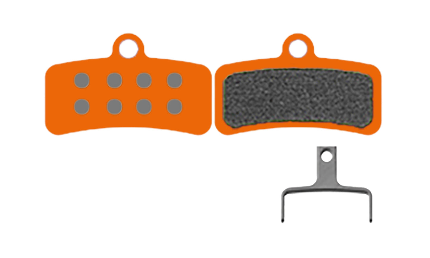 KTM Disc Pads organic performance Shimano & Tektro 4 Piston 1 pair orange