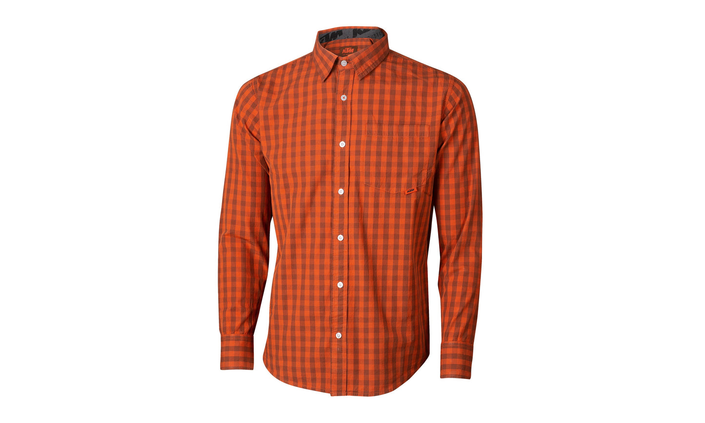 Factory Team Men plaid shirt KTM orange