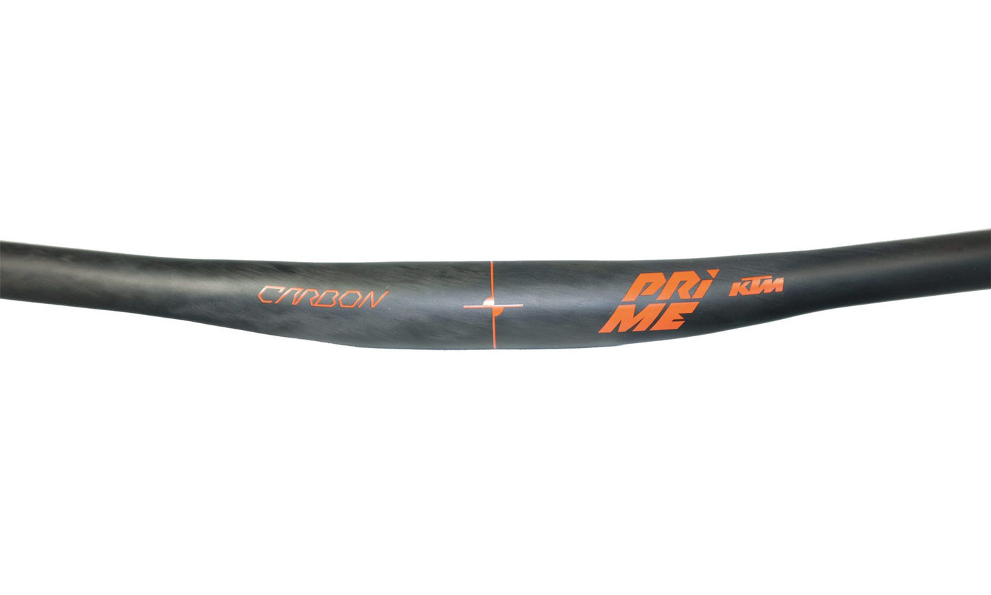 KTM Prime Carbon Flat Bar 9° black U D / shiny orange 740 mm
