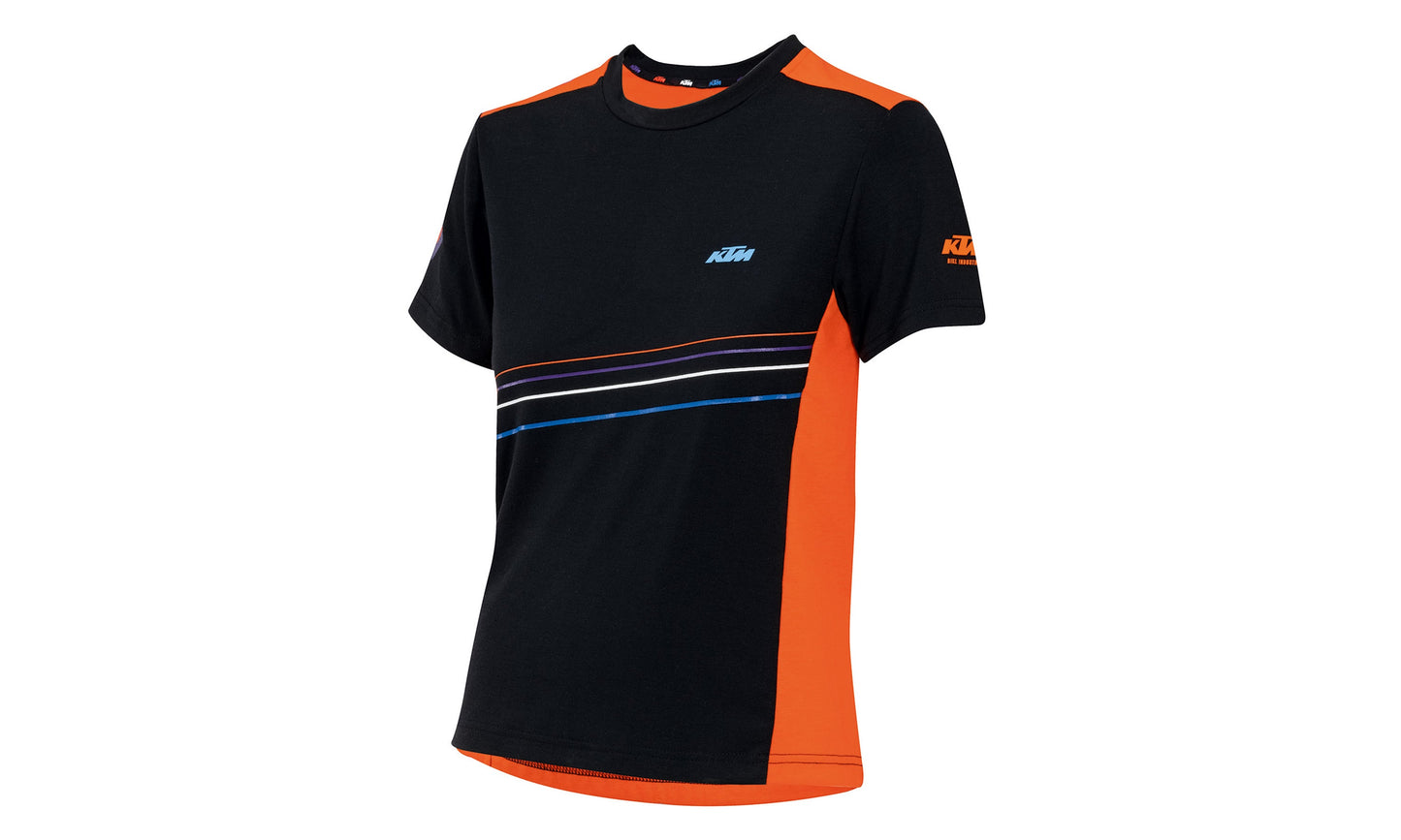 Factory Wild Youth Cycling Jersey shortsleeve black/orange/blue