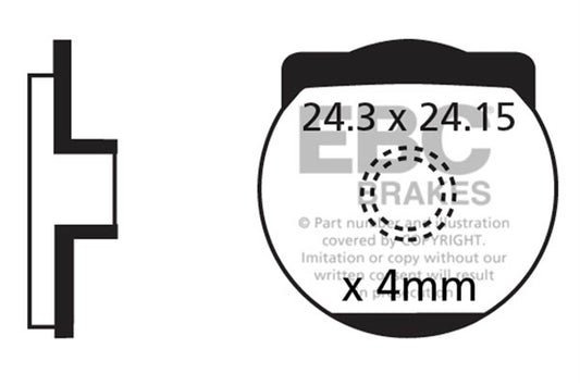 Ebc - Brake Pad Diatech Spiral Y2K Organic (Dh)