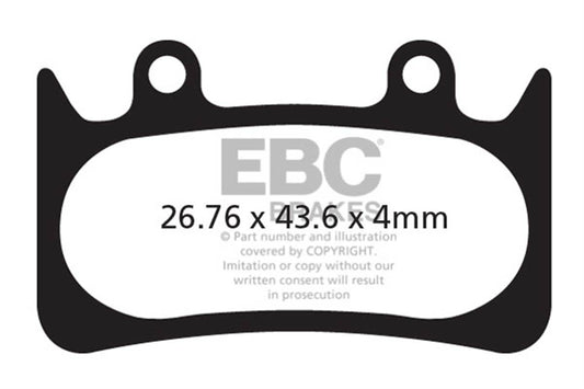 Ebc - Brake Pad Hope 6 Pistons Mono 6 Ti Organic (Dh)