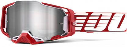 ARMEGA OVERSIZED DEEP RED FLASH SILVER LENS